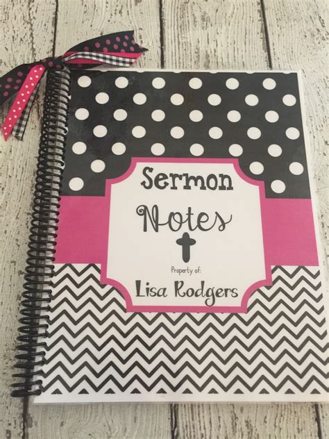 Personalized Sermon Notes Journal by MustardSeedJournals on Etsy