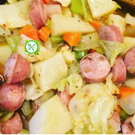 Potato, Sausage And Cabbage Soup - Aliyah's Recipes and Tips