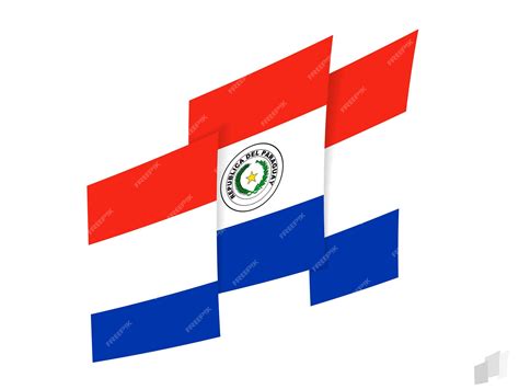 Premium Vector | Paraguay flag in an abstract ripped design modern design of the paraguay flag