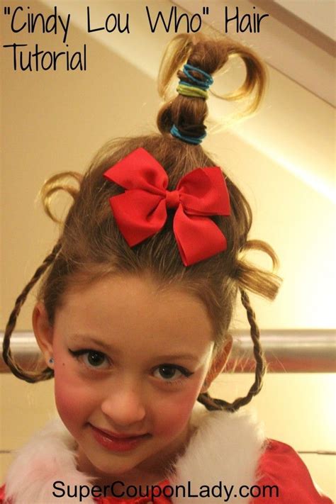 Cindy Lou Who Hair Tutorial Party Christmas Cindy Lou Who Hair ...