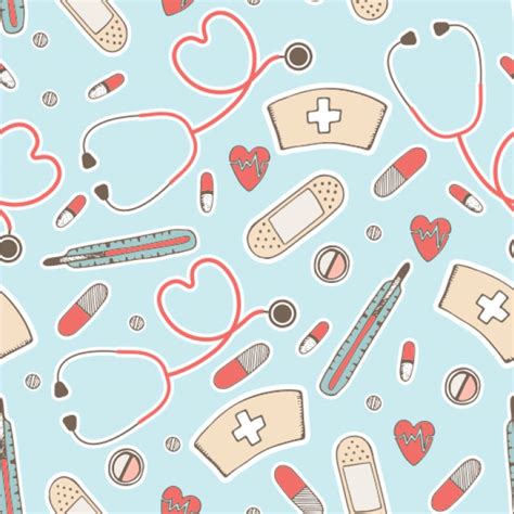 Download Cute Nurse Medical Pattern Wallpaper | Wallpapers.com