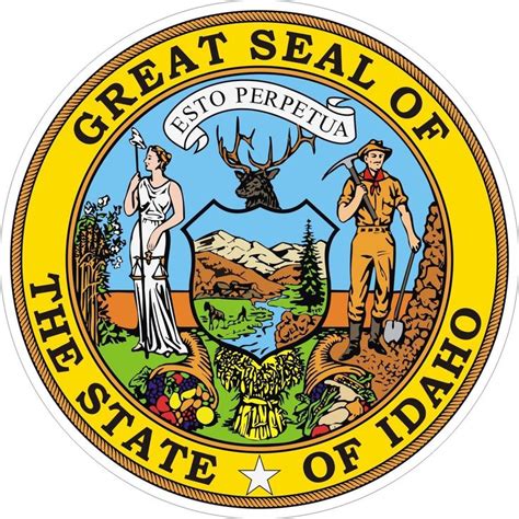 Idaho State Seal Decals / Stickers | Idaho, Idaho state, Cross stitch chart