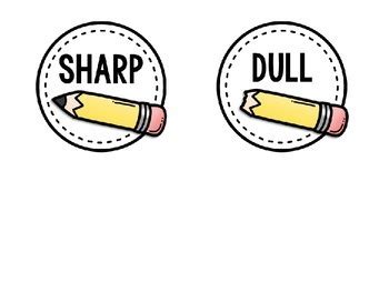 Free Sharp and Dull Pencil Labels by Teaching in the Tropics | TPT