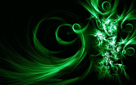 3D & Abstract: Green Abstract Black High Quality Resolutions ...