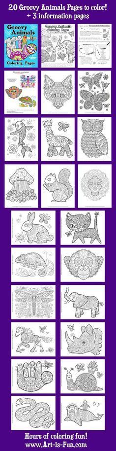 Groovy Animals Coloring Pages by Thaneeya McArdle: 20 Detailed Animals to Color! Animal Coloring ...