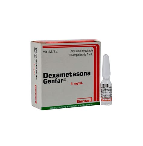 Dexametasona Fosfato Genfar 4 Mg / 1 Ml (Solución Inyectable)