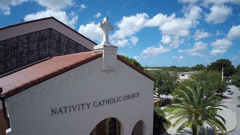 Aerial of Nativity Catholic Church, Brandon, FL - YouTube