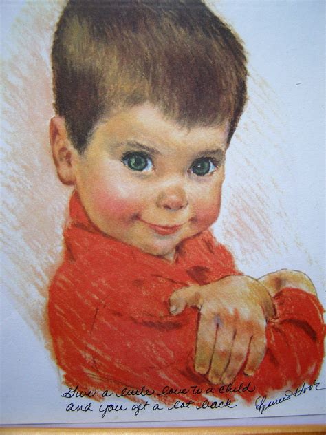 Vintage Northern Tissue All American Boy Print by Artist Frances Hook 1960s by ...