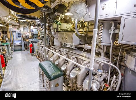 Submarine engine room Stock Photo - Alamy