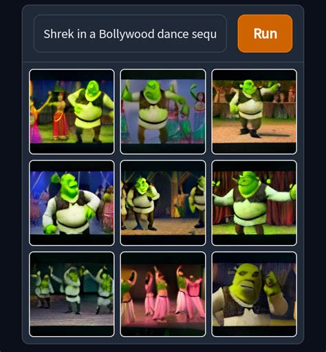 Shrek in a Bollywood dance sequence : weirddalle