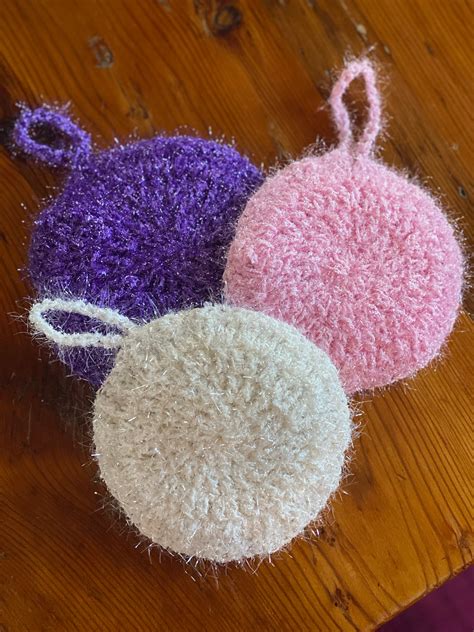 Set of 3 Scrubbies bath and shower gifts bath accessories | Etsy