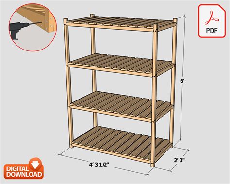 Storage Rack Digital Plan DIY Garage Shelf Construction Plan - Etsy