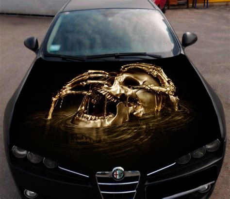 Skull Vinyl Car Hood Bonnet Wrap Full Color Graphics Decal | Etsy