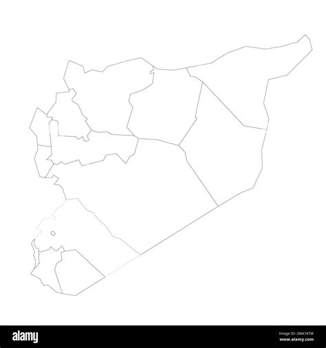 Syria political map of administrative divisions Stock Vector Image ...