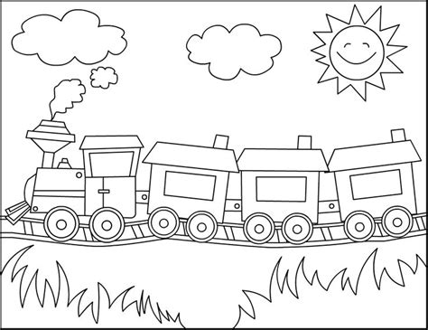 train drawing for kids - Clip Art Library