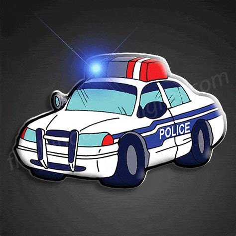 Police Car Flashing Body Light Lapel Pins | All Body Lights and Blinkees