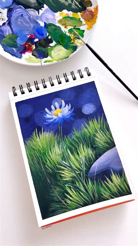 Purple Daisy Painting | Small canvas art, Oil pastel paintings, Daisy ...