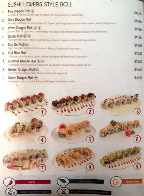 Sushi Lovers Menu, Menu for Sushi Lovers, Rosalie, Brisbane ...