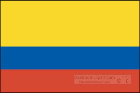 World Flags Clipart-Colombia flag flat design clipart