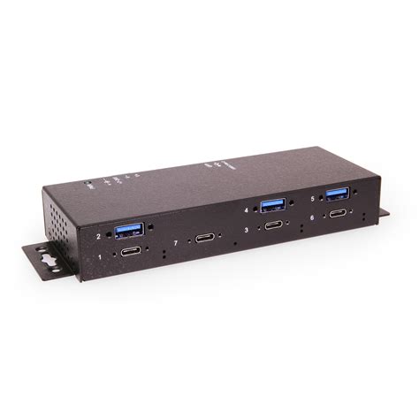 7 Port USB 3.2 Gen 2 Type-C PD Hub w/ ESD Surge Protection - Coolgear