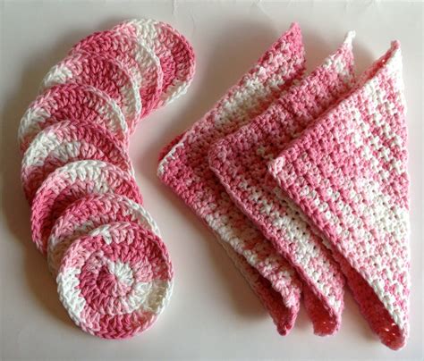 Cotton Yarn Hand Crocheted Dishcloth and Coaster by IzzieOreegango