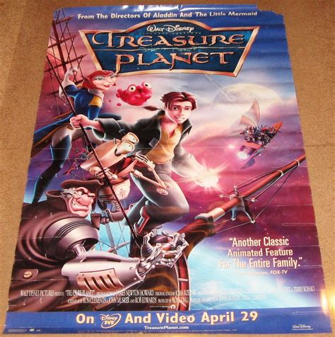 Treasure Planet Movie Poster 27x40 Used Disney Roscoe Lee Browne, Laur ...