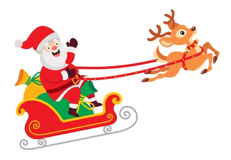 Santa Claus Riding A Sleigh 10721824 Vector Art at Vecteezy