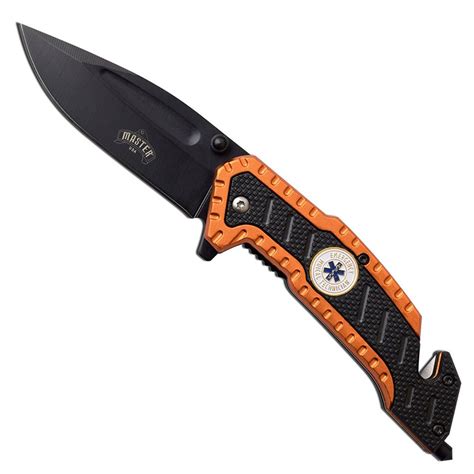 Master USA MU-A056 Glass Breaker Spring Assisted Folding Knife | camouflage.ca