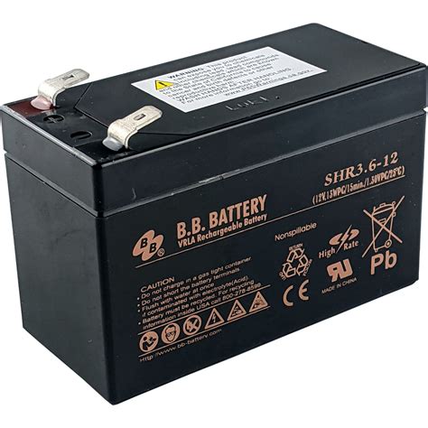 12 Volt, 3.6 Ah Sealed Lead Acid Battery with F2 Terminals (Cyberpower ...