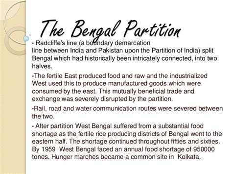 The bengal partition