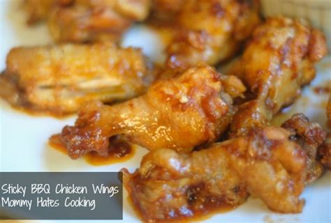 Sticky BBQ Chicken Wings - Mommy Hates Cooking