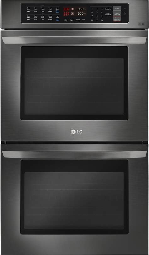 Best Buy: LG 30" Built-In Electric Convection Double Wall Oven with EasyClean Black Stainless ...