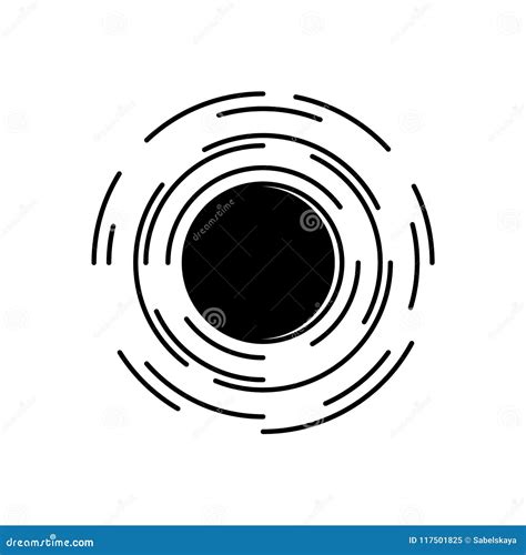 Black Hole in Universe Symbol with Spacetime Distortion Effect Isolated ...