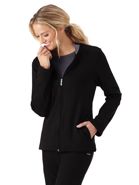 Jockey - jockey women's 2399 tech fleece zip-up jacket- black- medium - Walmart.com - Walmart.com