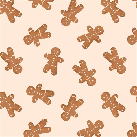 Christmas seamless background of gingerbread cookies.Christmas holiday ...