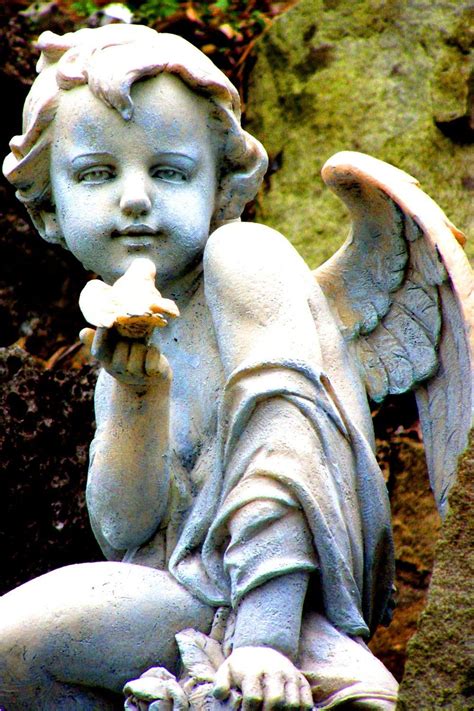 Cherub statue | Cemetery angels, Angel sculpture, Angel statues