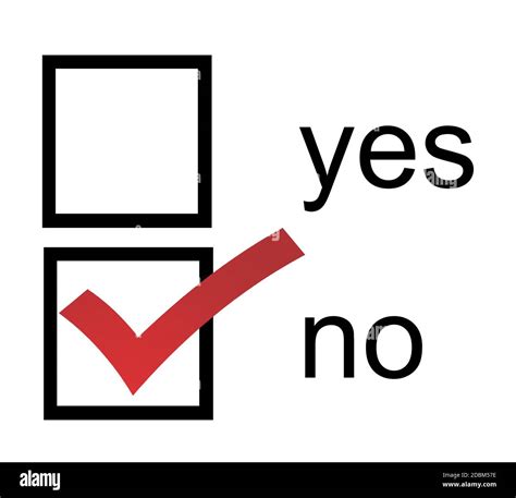 A No Yes checkbox with red No box checked Stock Photo - Alamy