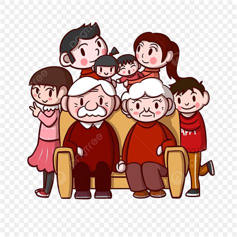 Family Portrait Hd Transparent, Cartoon Family Portrait, Cartoon ...