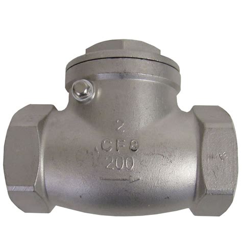 2" Horizontal Swing Check Valve (NPT) 304 SS, 200 PSI