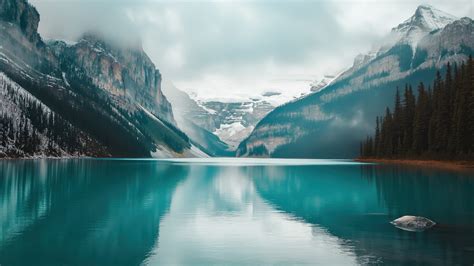 Wallpaper Lake Louise, 4k, HD wallpaper, Сanada, travel, mountain, Nature #12772