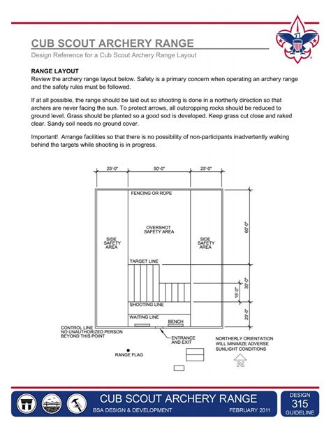 CUB SCOUT ARCHERY RANGE