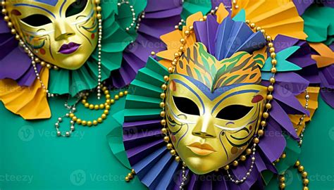 AI generated Mardi Gras celebration, masks, costumes, elegance, tradition generated by AI ...