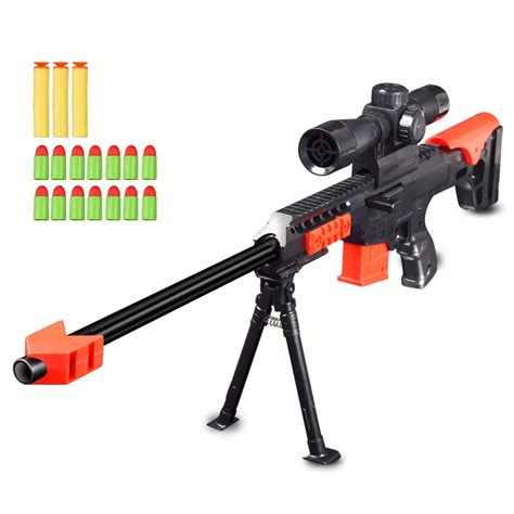 Soft Bullet Gun Sniper Rifle Airsoft Air Guns Plastic Blaster Military ...