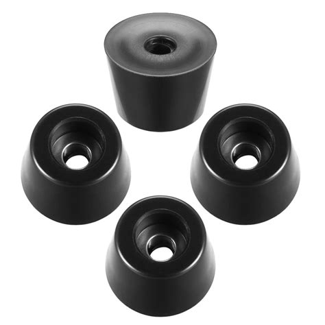 Rubber Feet Bumpers Pads D23x18xH16mm Black, 4pcs - Walmart.com - Walmart.com