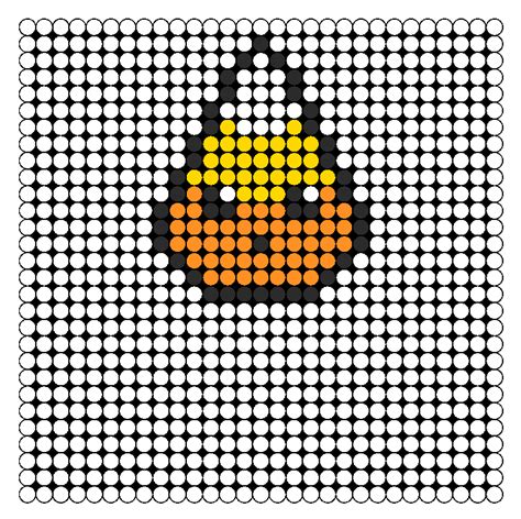 Cute Candy Corn Perler Bead Pattern | Bead Sprites | Holidays Fuse Bead ...