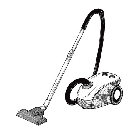 Premium Vector | Sketch of the vacuum cleaner on a white background. illustration in sketch style.