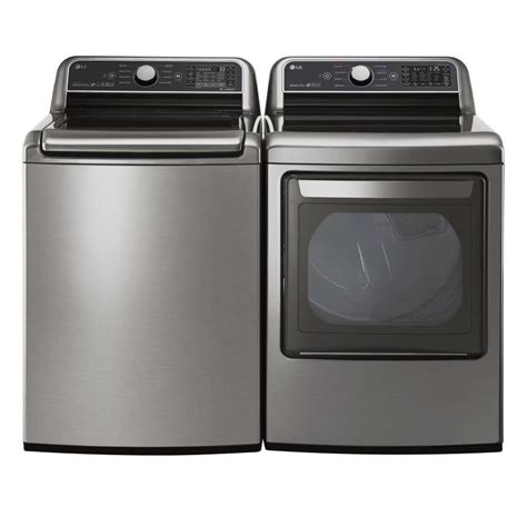 Shop LG TurboWash 3D Graphite Top-Load Washer & Electric Dryer Set at ...