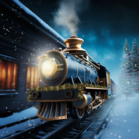 Christmas Winter Train Art Free Stock Photo - Public Domain Pictures