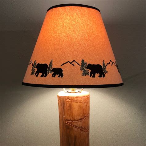 Black Bear Embroidered Lamp Shade - Bear's Den Colorado