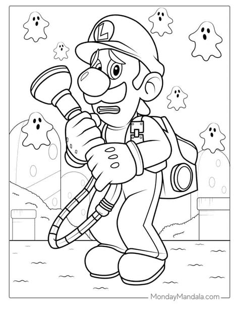 Luigi S Mansion 3 Coloring Pages Printable - Free Printable Templates